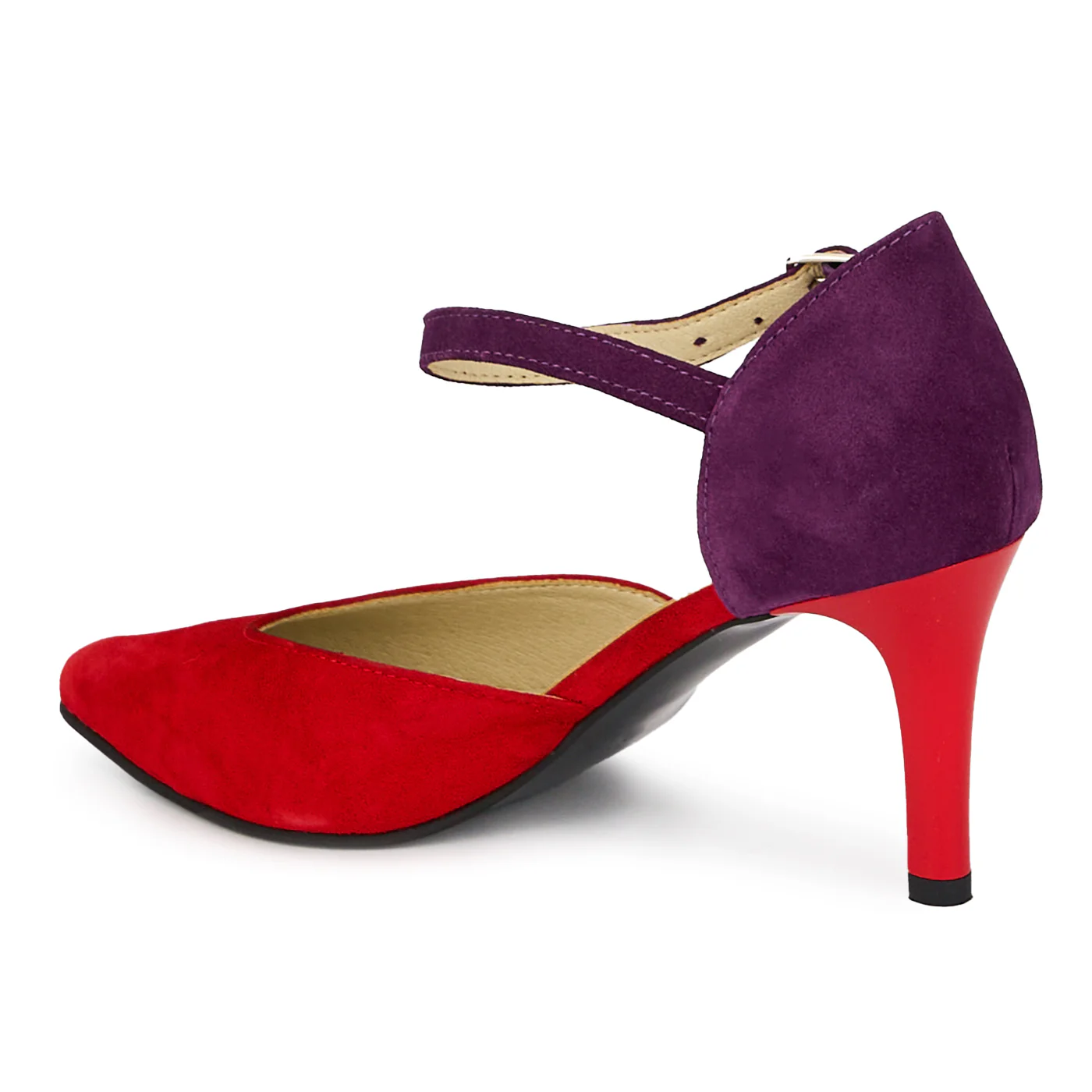 Pantofi dama din piele naturala cu toc subtire 7.5 cm 17926 - Image 2