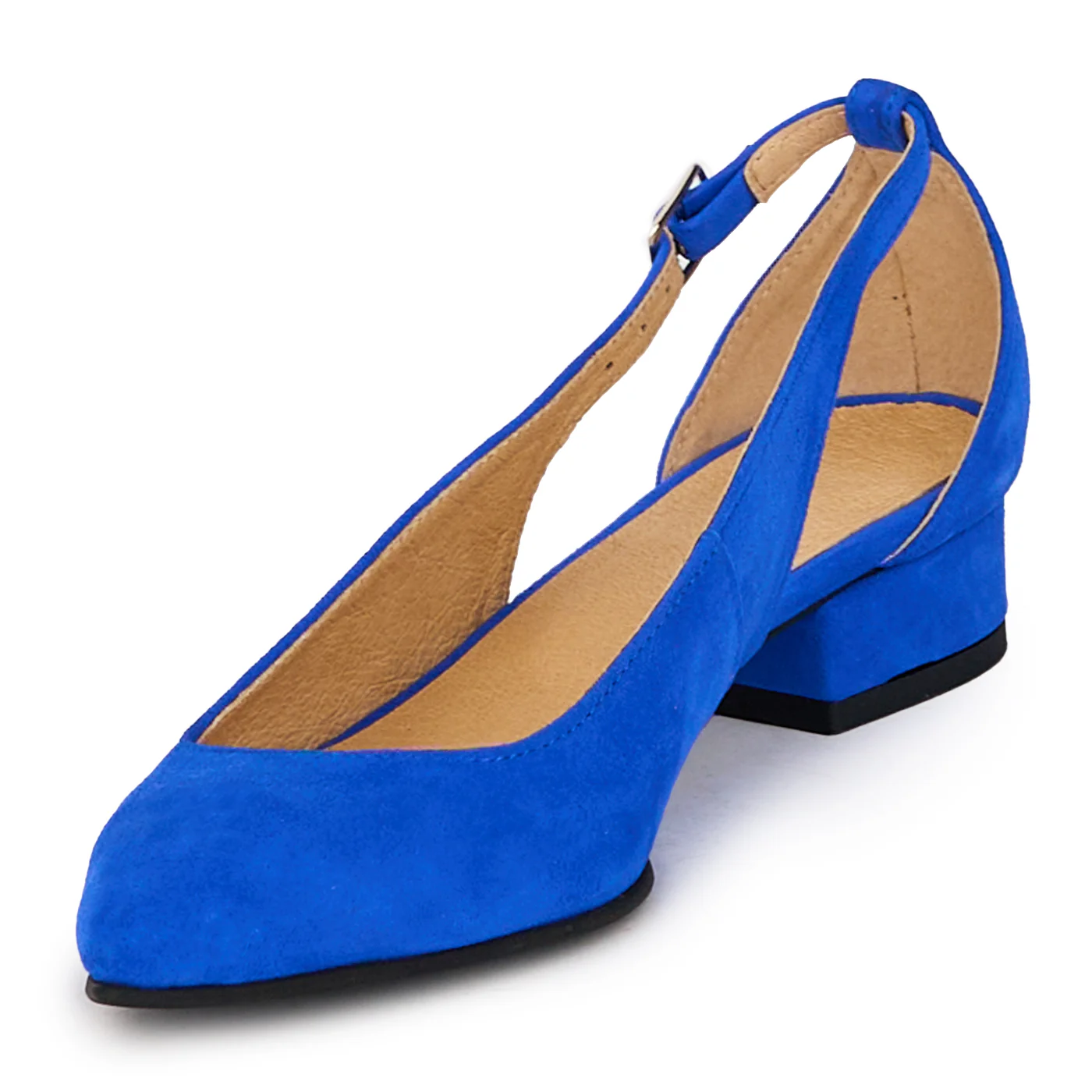 Pantofi dama din piele naturala decupati cu toc mic 3 cm 18322 - Image 3