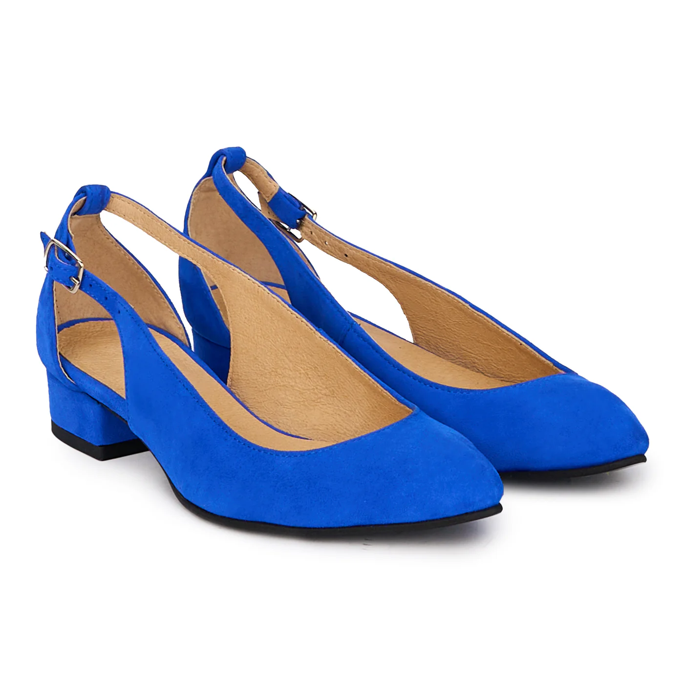 Pantofi dama din piele naturala decupati cu toc mic 3 cm 18322 - Image 4
