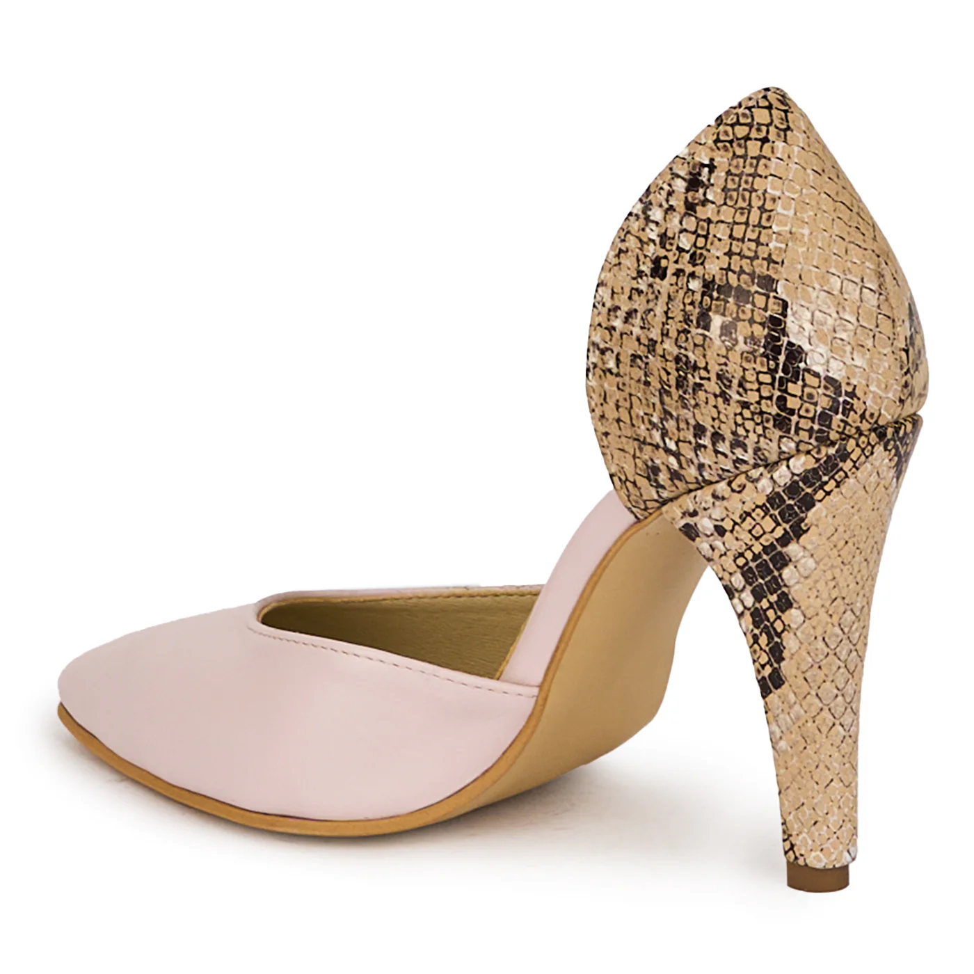 Pantofi dama din piele naturala decupati cu toc subtire 9.5 cm 18320 - Image 2