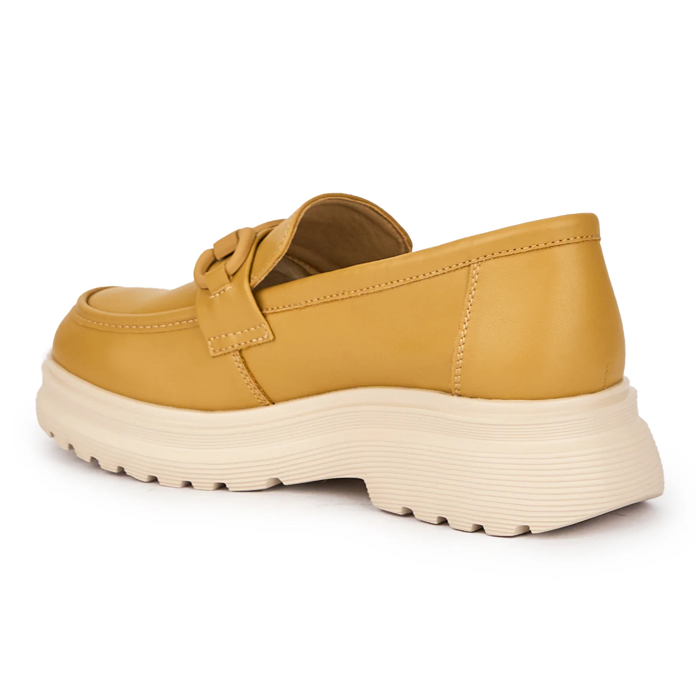 Pantofi dama din piele naturala galben-mustar 15562 - Image 2