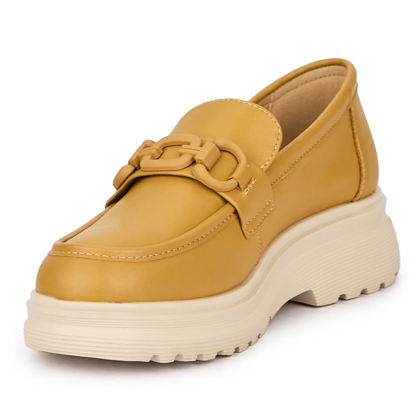 Pantofi dama din piele naturala galben-mustar 15562 - Image 3