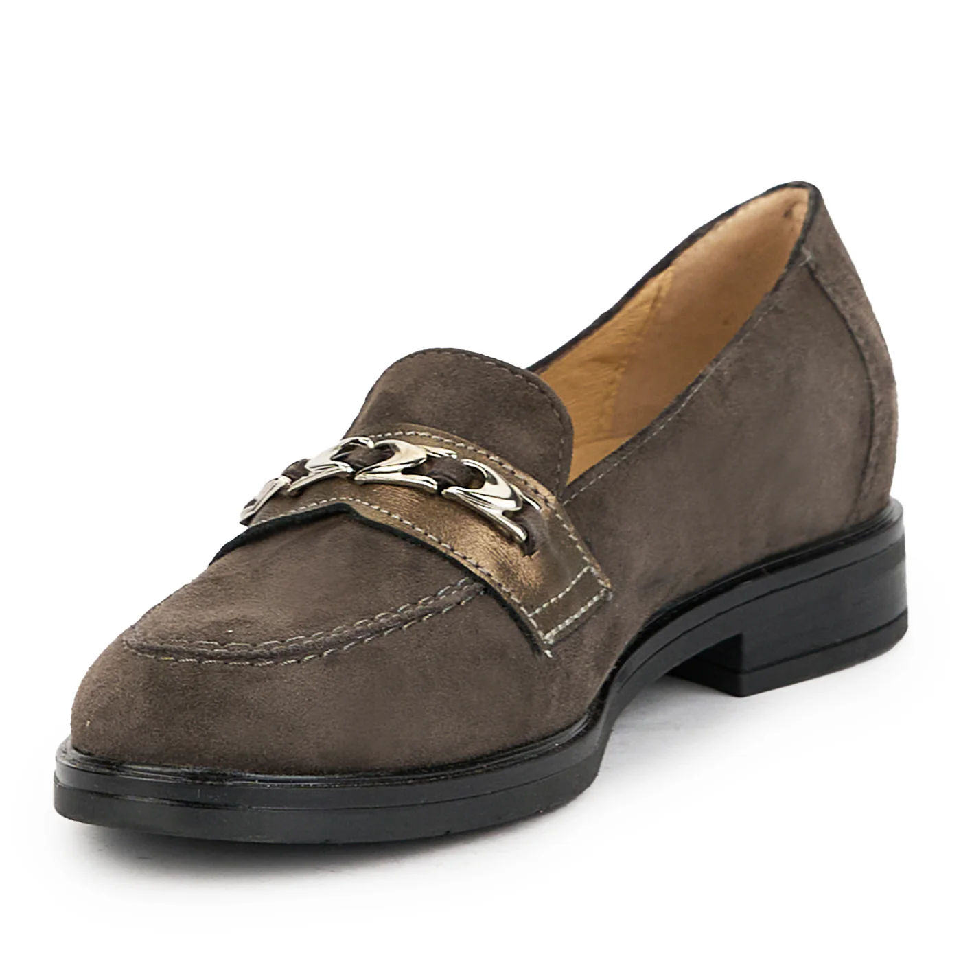 Pantofi dama din piele naturala gri 13629 - Image 3