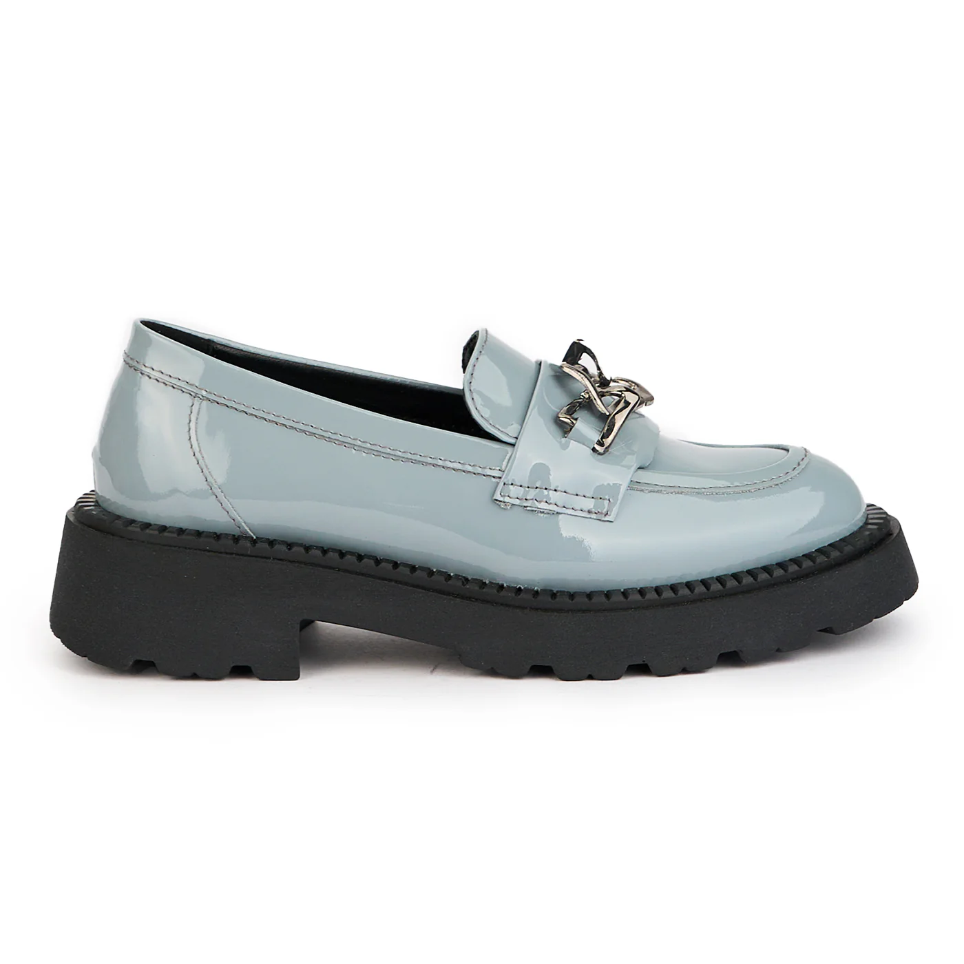 Pantofi dama din piele naturala gri 16216