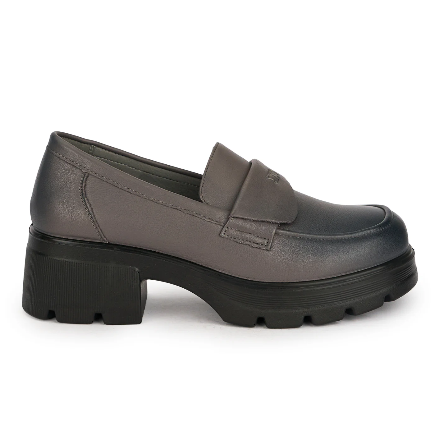 Pantofi dama din piele naturala gri 19015
