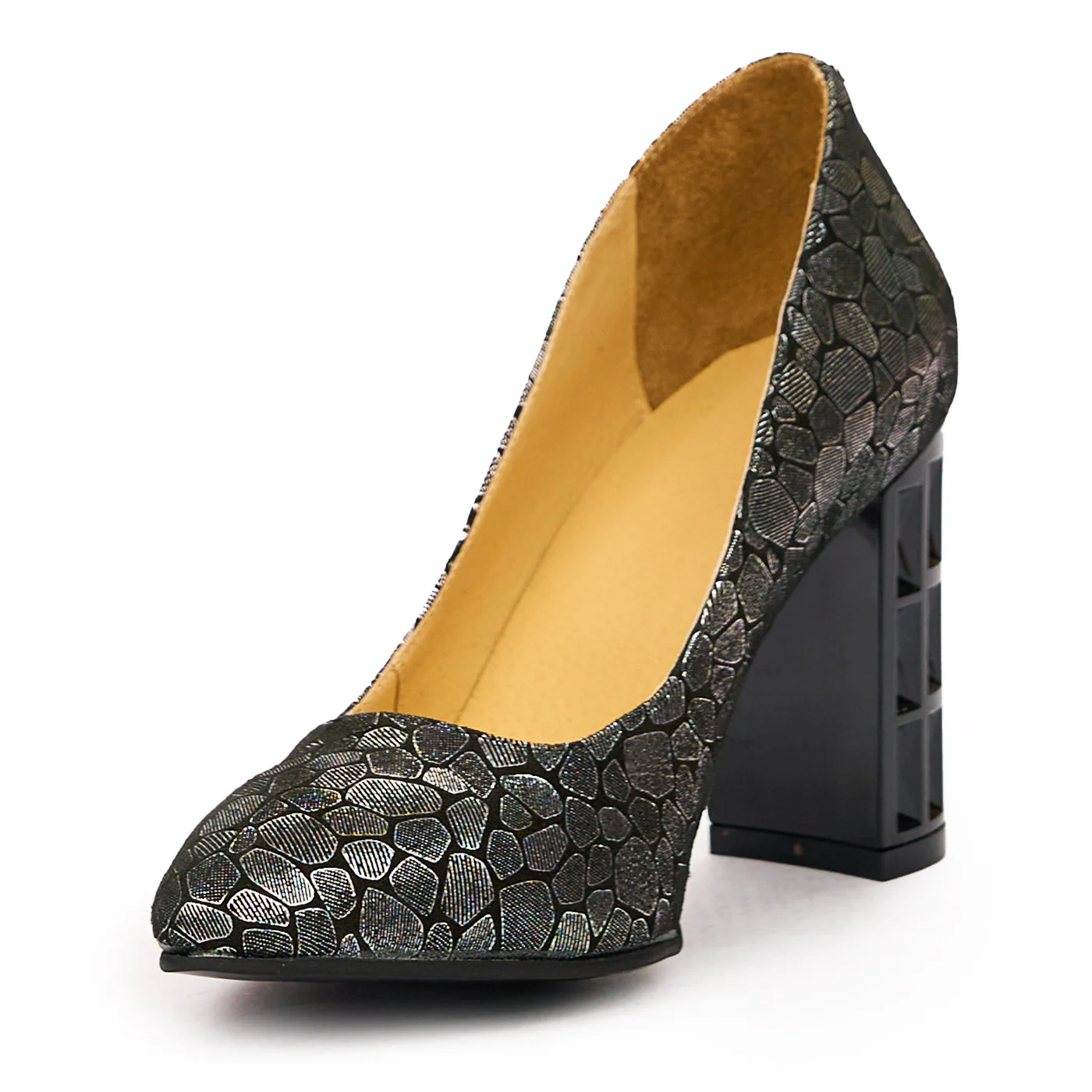 Pantofi dama din piele naturala gri 9306 - Image 2