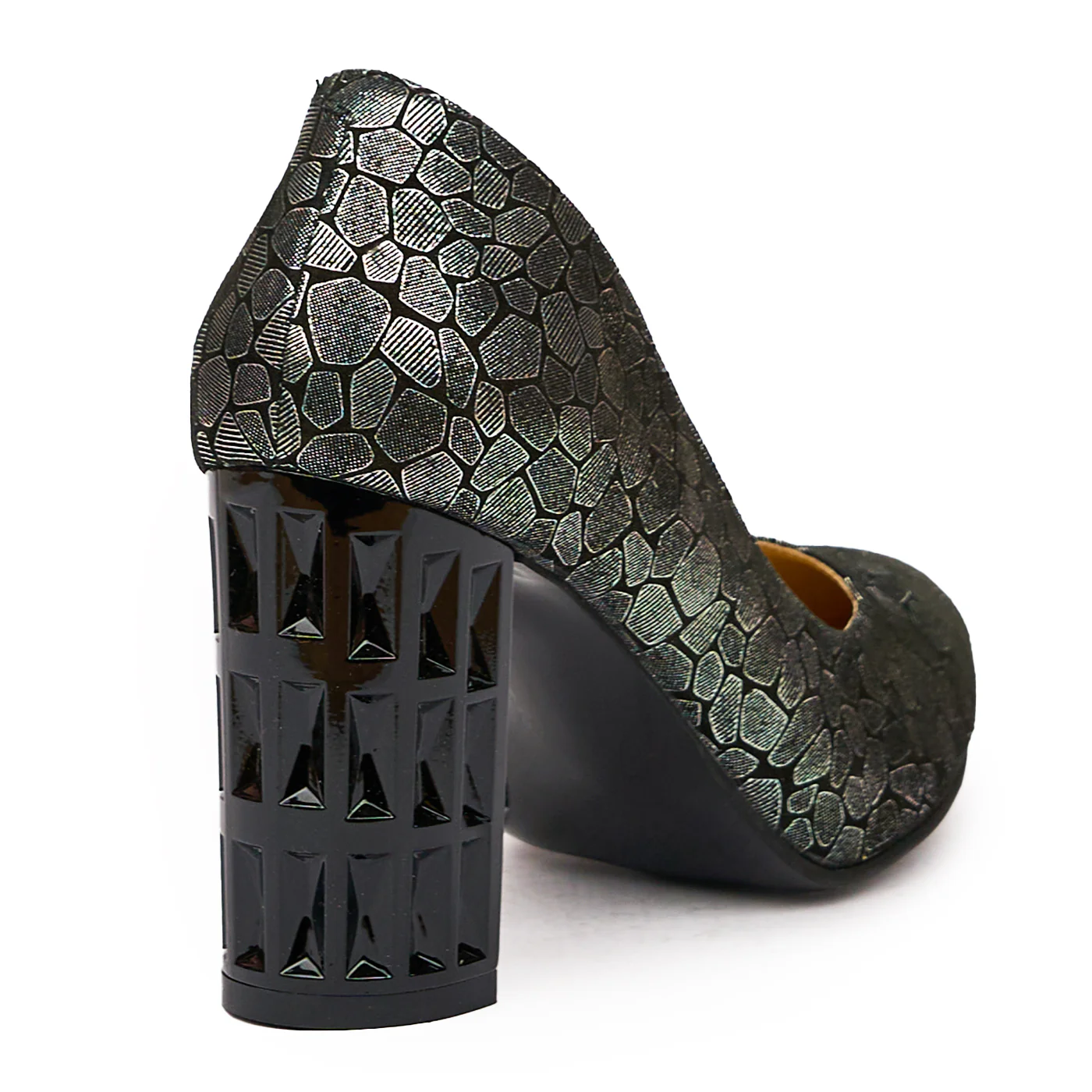 Pantofi dama din piele naturala gri 9306 - Image 3