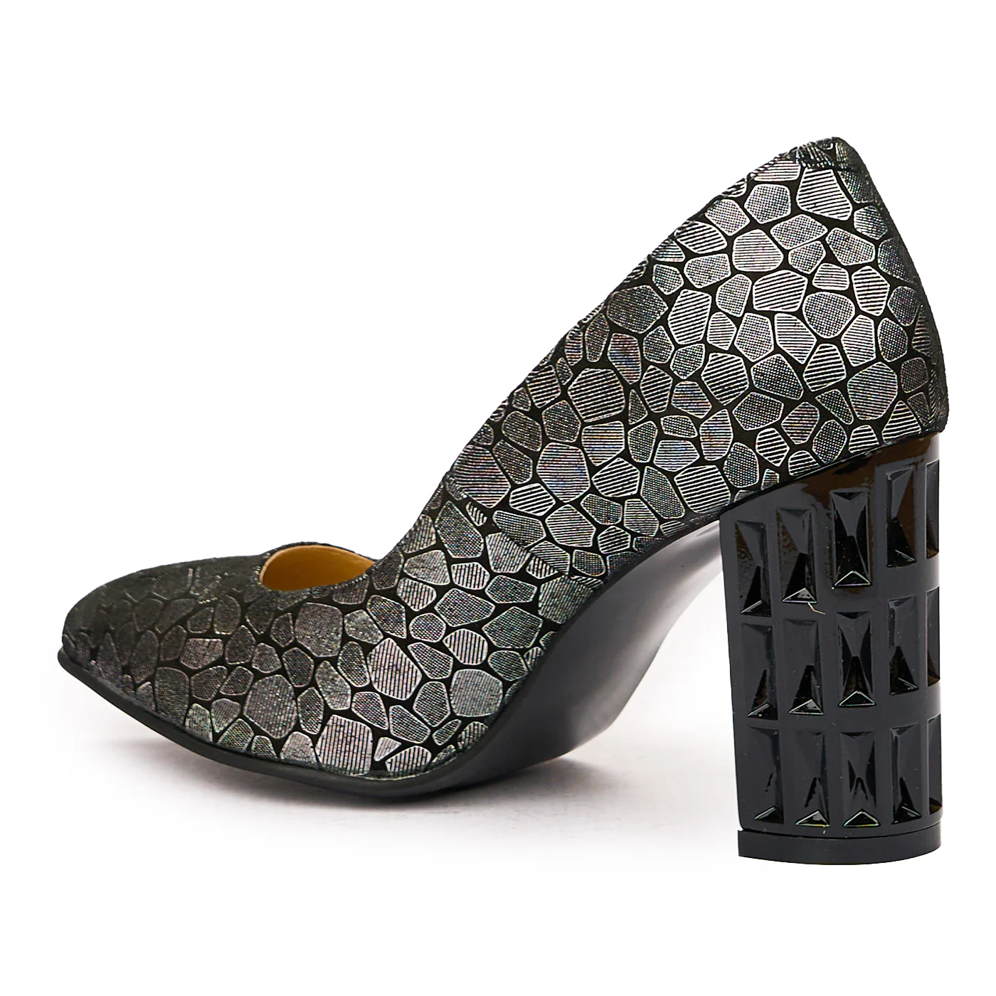 Pantofi dama din piele naturala gri 9306 - Image 4