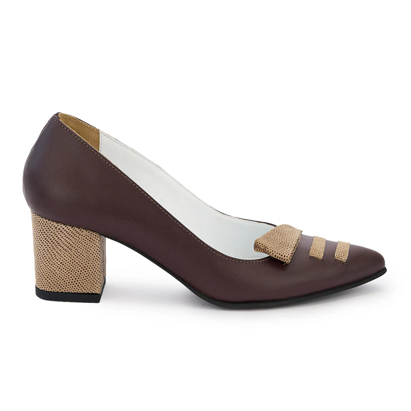 Pantofi dama din piele naturala maro 14049