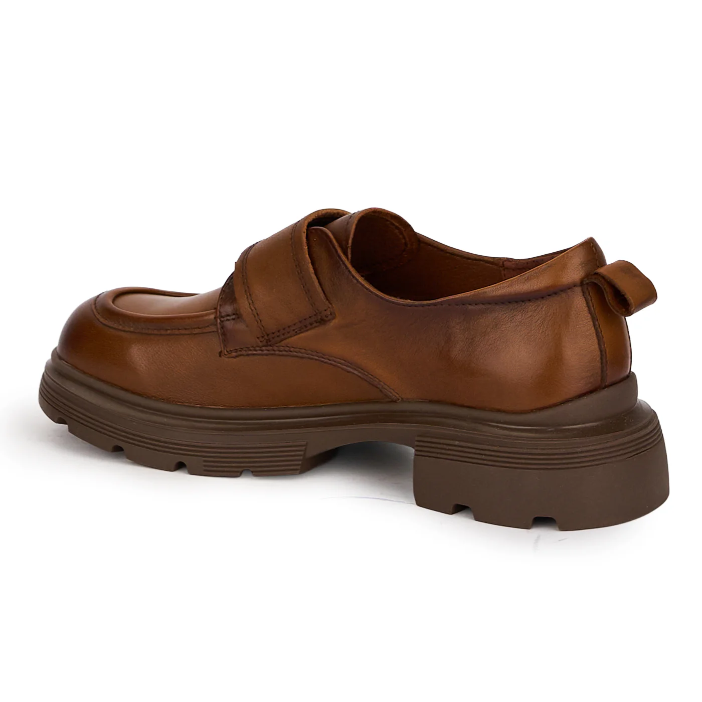 Pantofi dama din piele naturala maro cu accesoriu metalic 18709 - Image 2