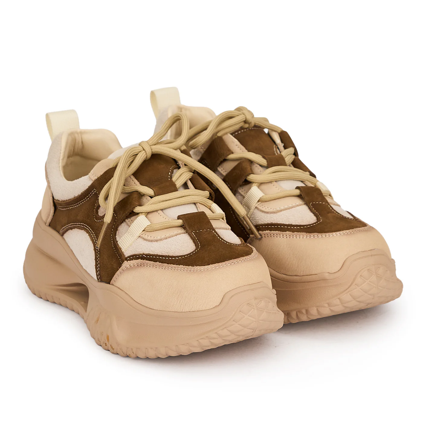 Pantofi dama din piele naturala maro cu talpa inalta 5 cm 19522 - Image 4