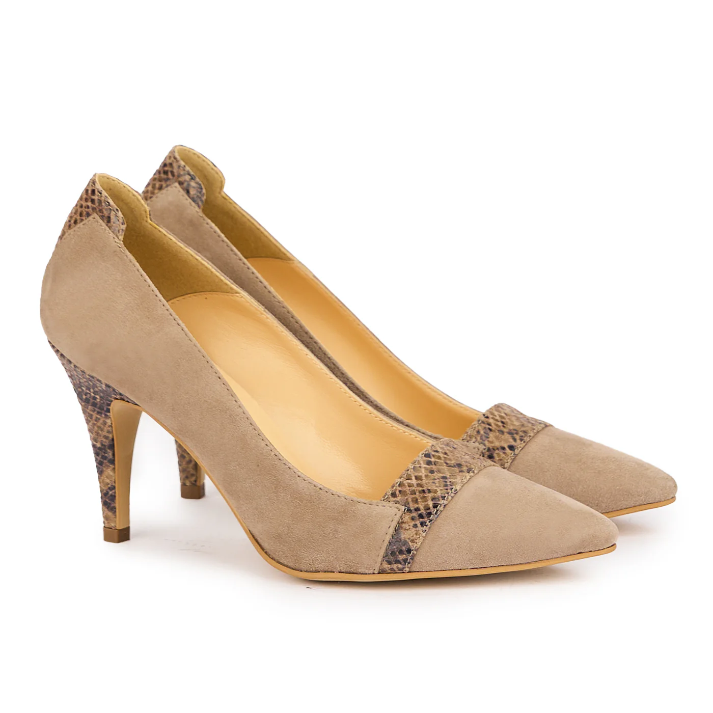 Pantofi dama din piele naturala maro cu toc subtire 9 cm 17046 - Image 4