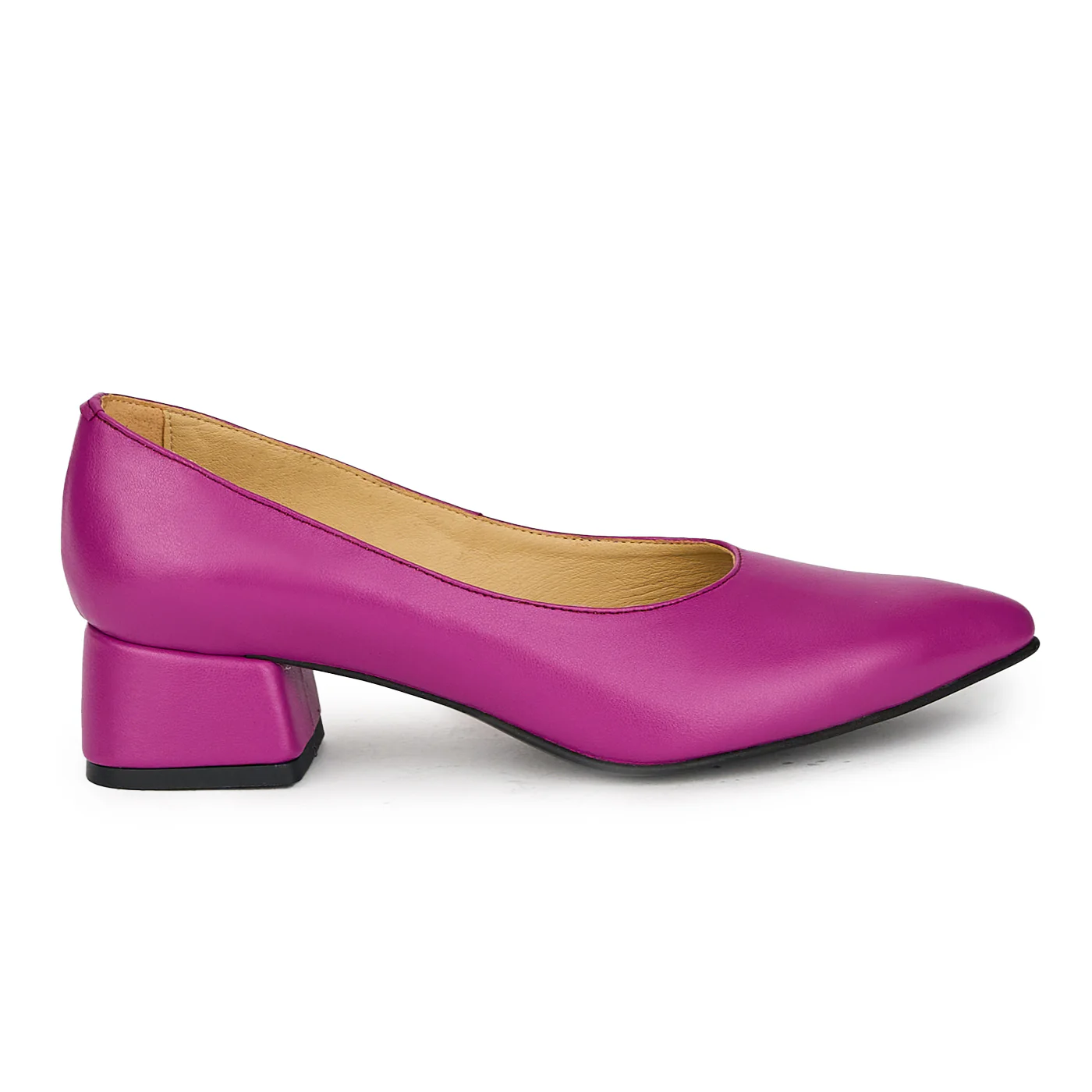 Pantofi dama din piele naturala mov 17603