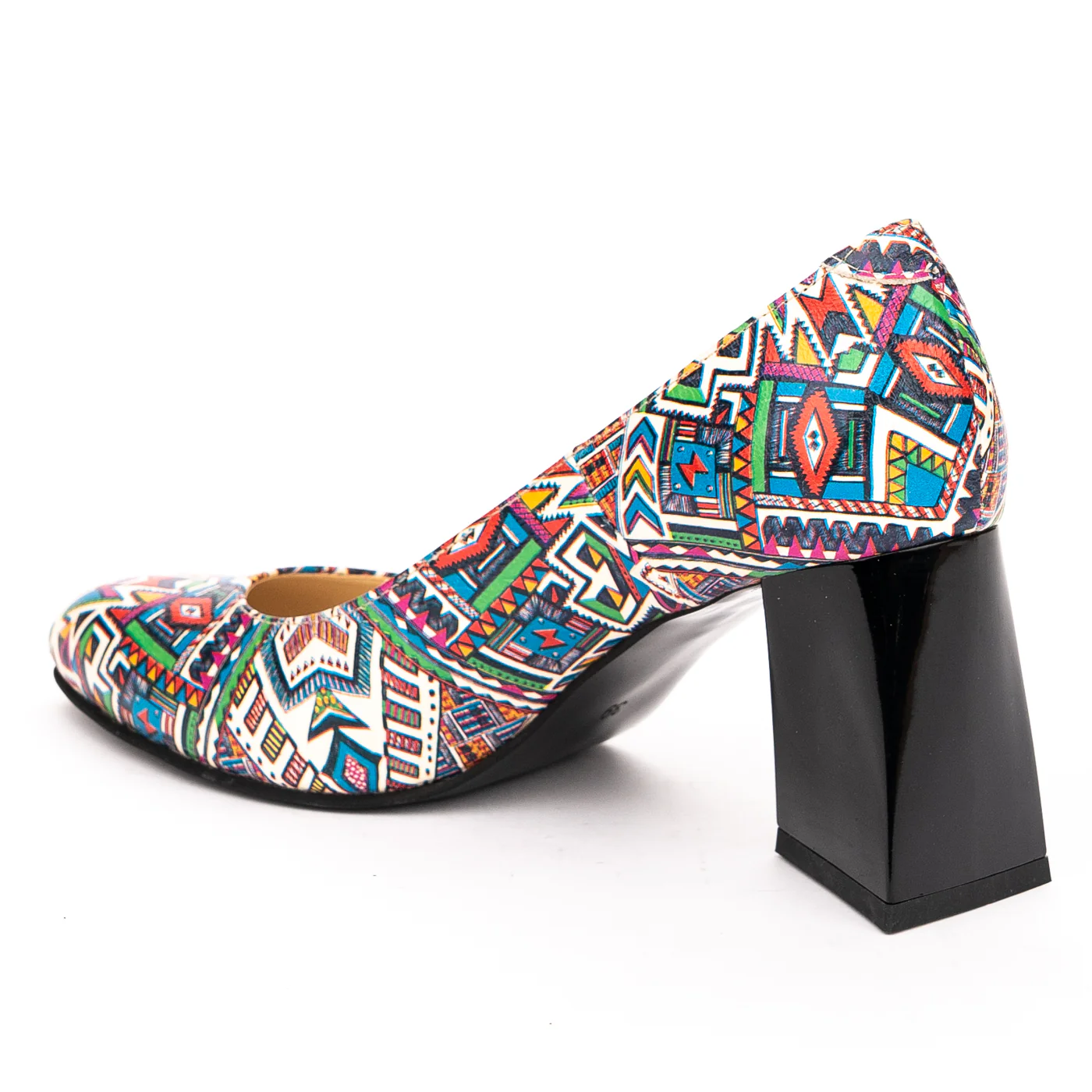 Pantofi dama din piele naturala multicolor 13181 - Image 2