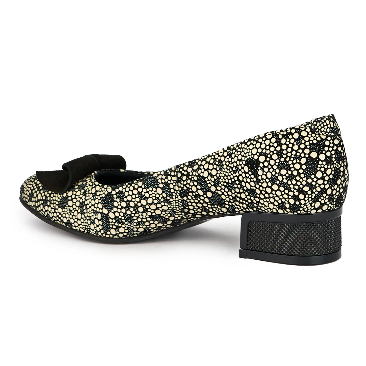 Pantofi dama din piele naturala multicolor cu toc mic 3.5 cm 15253 - Image 2