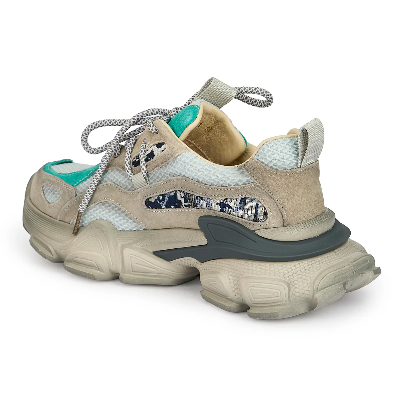 Pantofi dama din piele naturala multicolora 19235 - Image 2