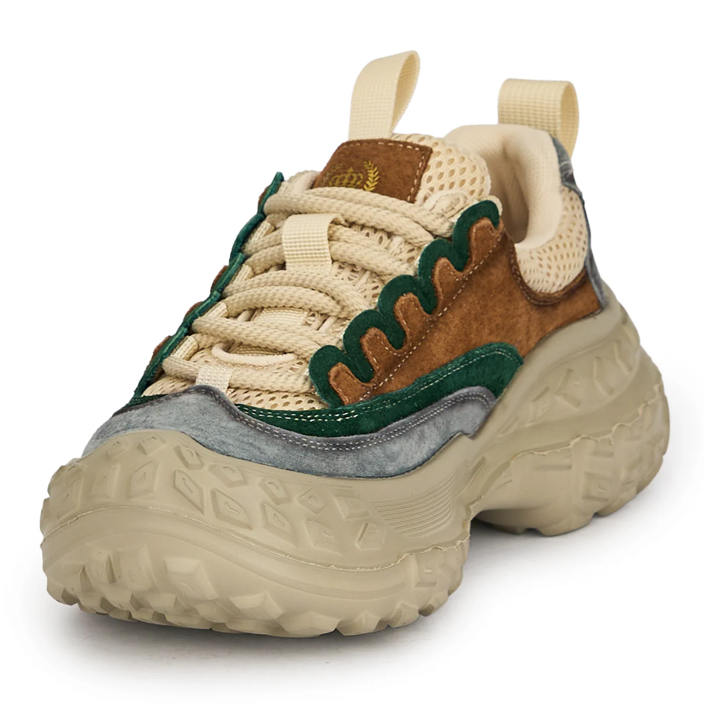 Pantofi dama din piele naturala multicolora cu talpa inalta 5 cm 19063 - Image 3