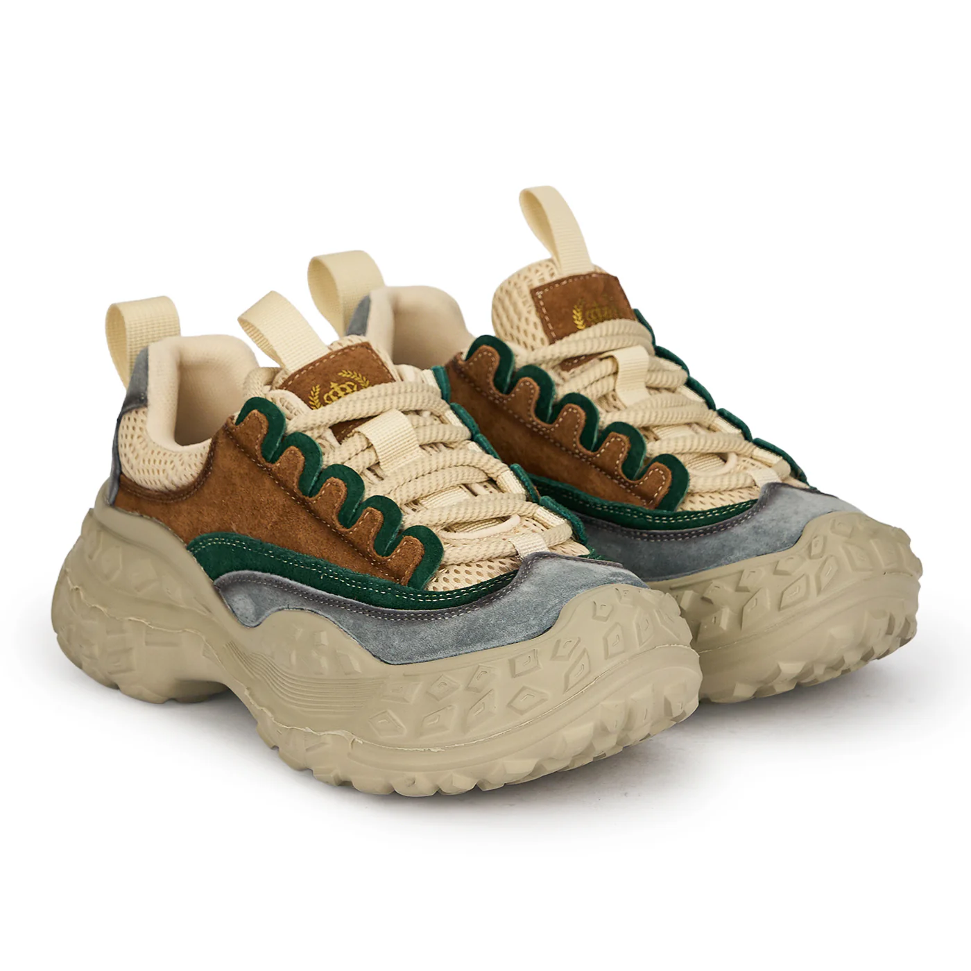 Pantofi dama din piele naturala multicolora cu talpa inalta 5 cm 19063 - Image 4