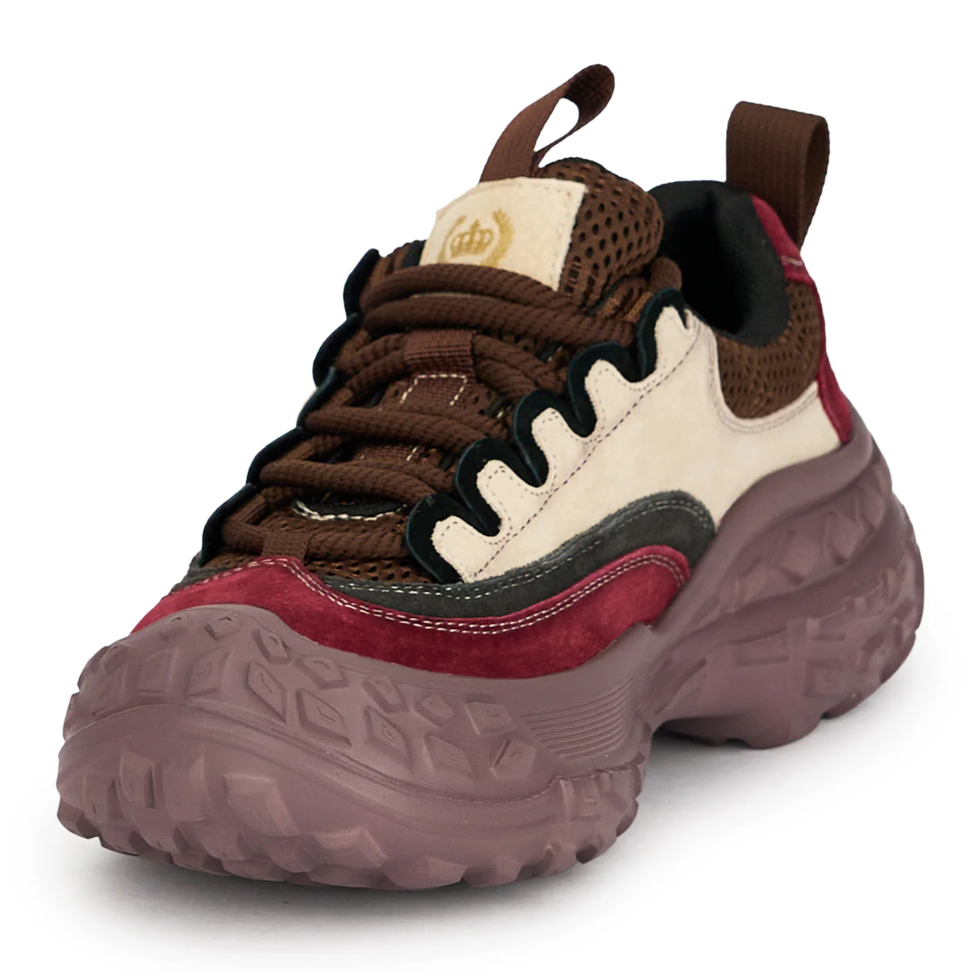 Pantofi dama din piele naturala multicolora cu talpa inalta 5 cm 19064 - Image 3