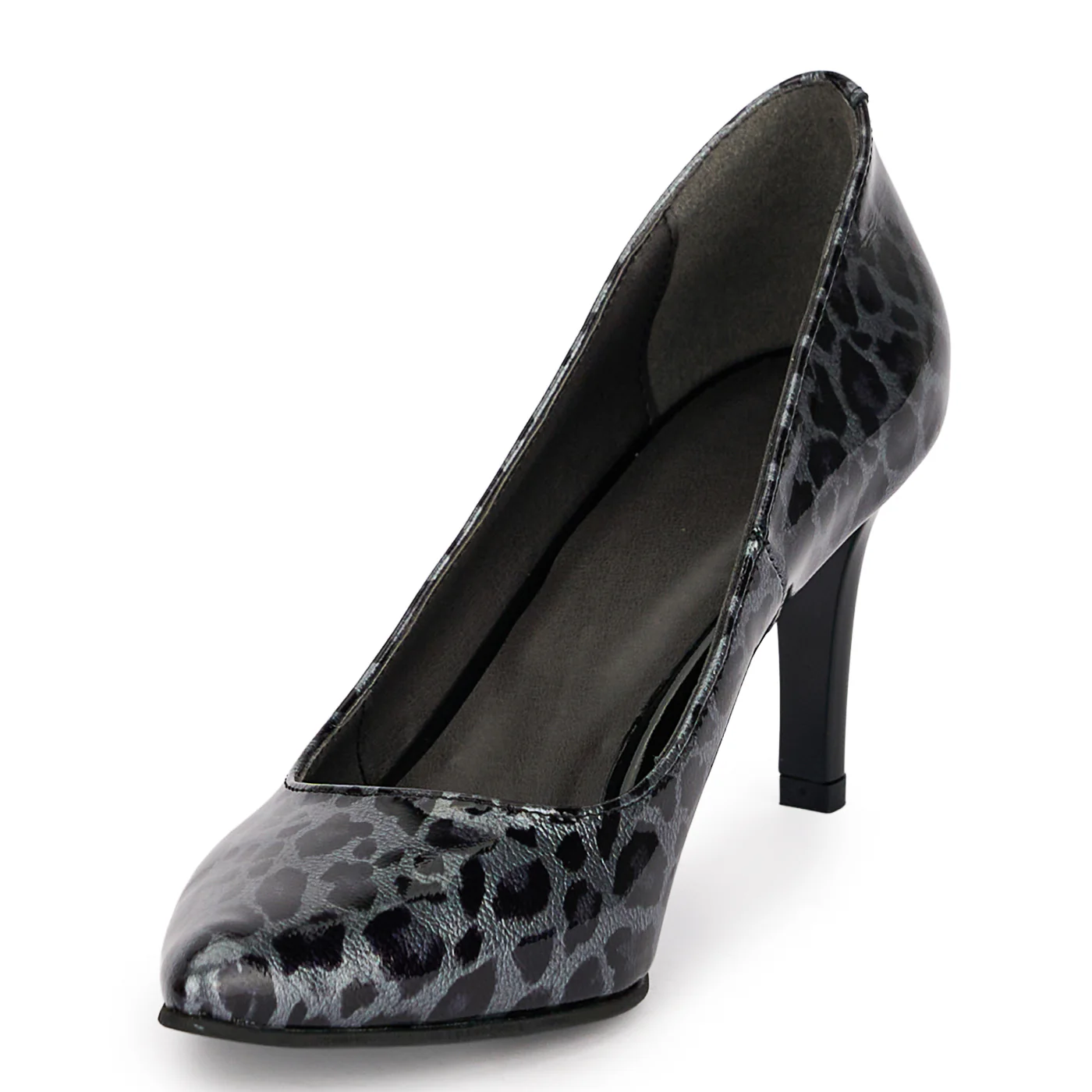 Pantofi dama din piele naturala multicolora cu toc subtire 7.5 cm 18887 - Image 3