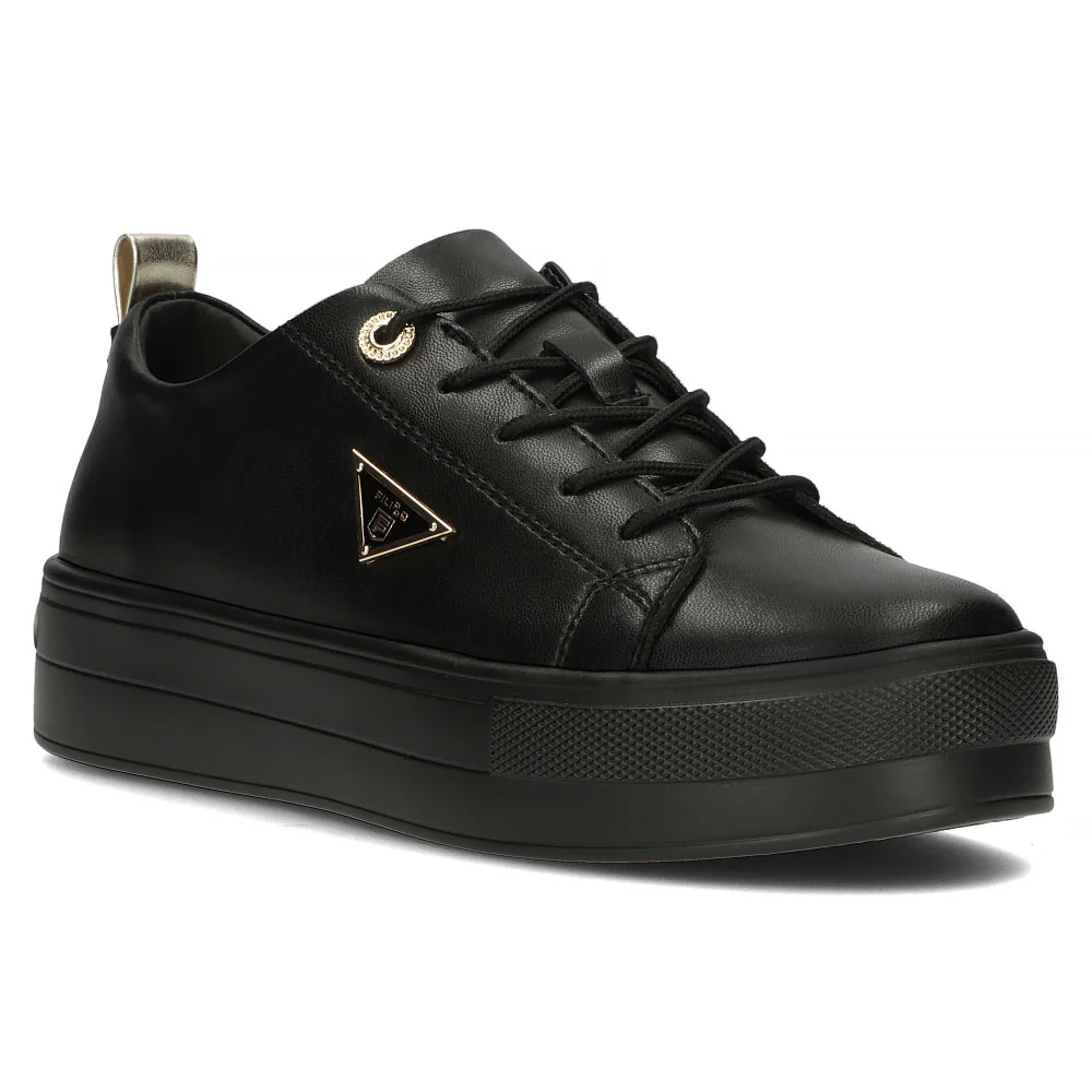 Pantofi sport dama din piele naturala neagra 13006 - Image 5