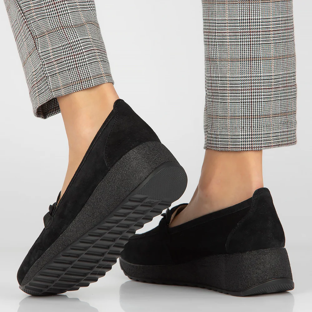 Pantofi dama din piele naturala neagra 13029 - Image 6