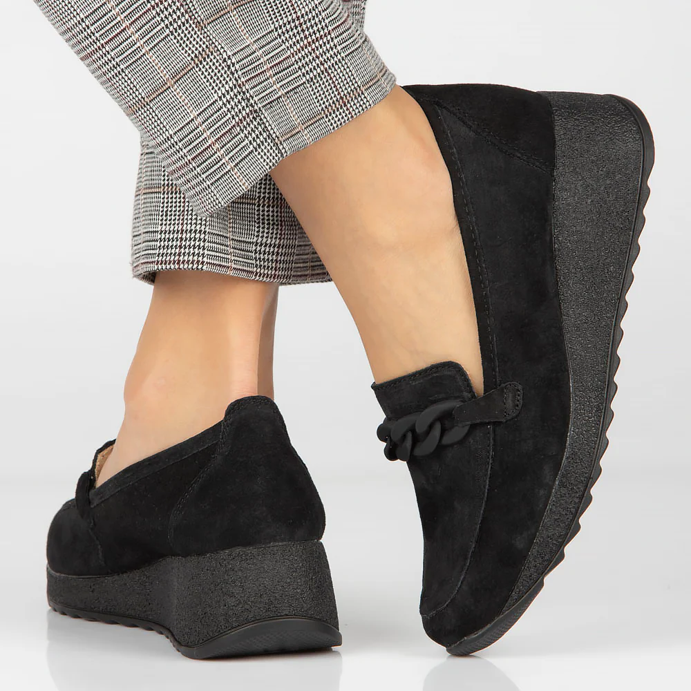 Pantofi dama din piele naturala neagra 13029 - Image 7