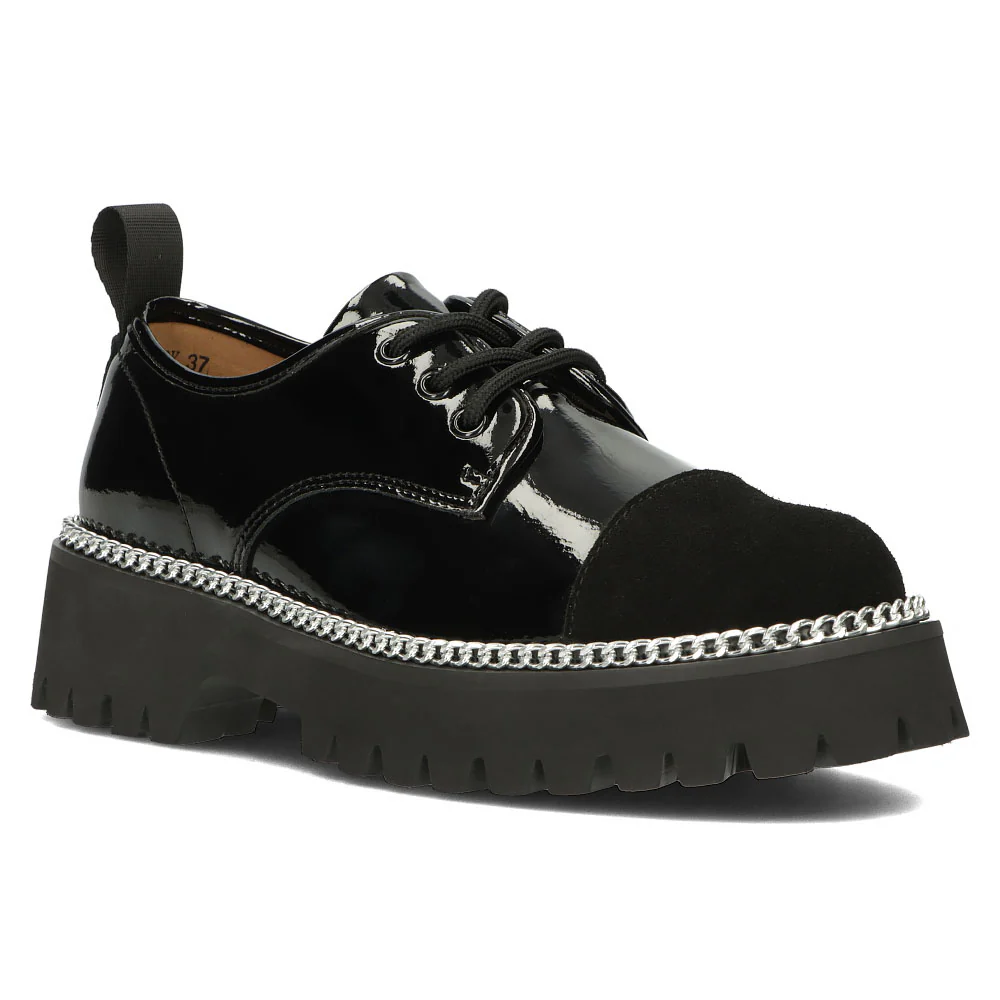 Pantofi dama din piele naturala neagra 13032 - Image 2