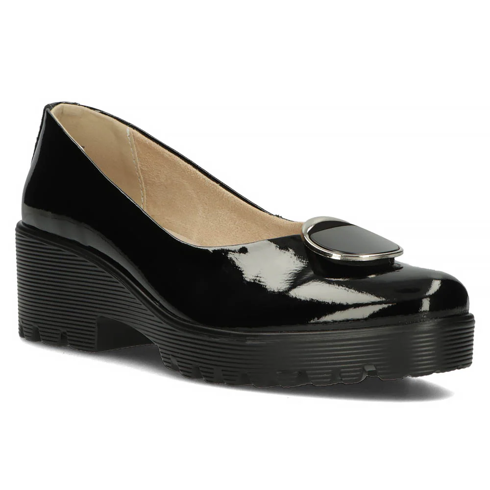 Pantofi dama din piele naturala neagra 13049 - Image 2