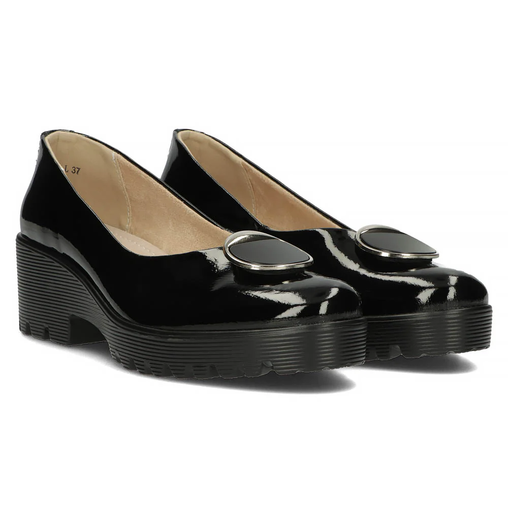 Pantofi dama din piele naturala neagra 13049 - Image 4