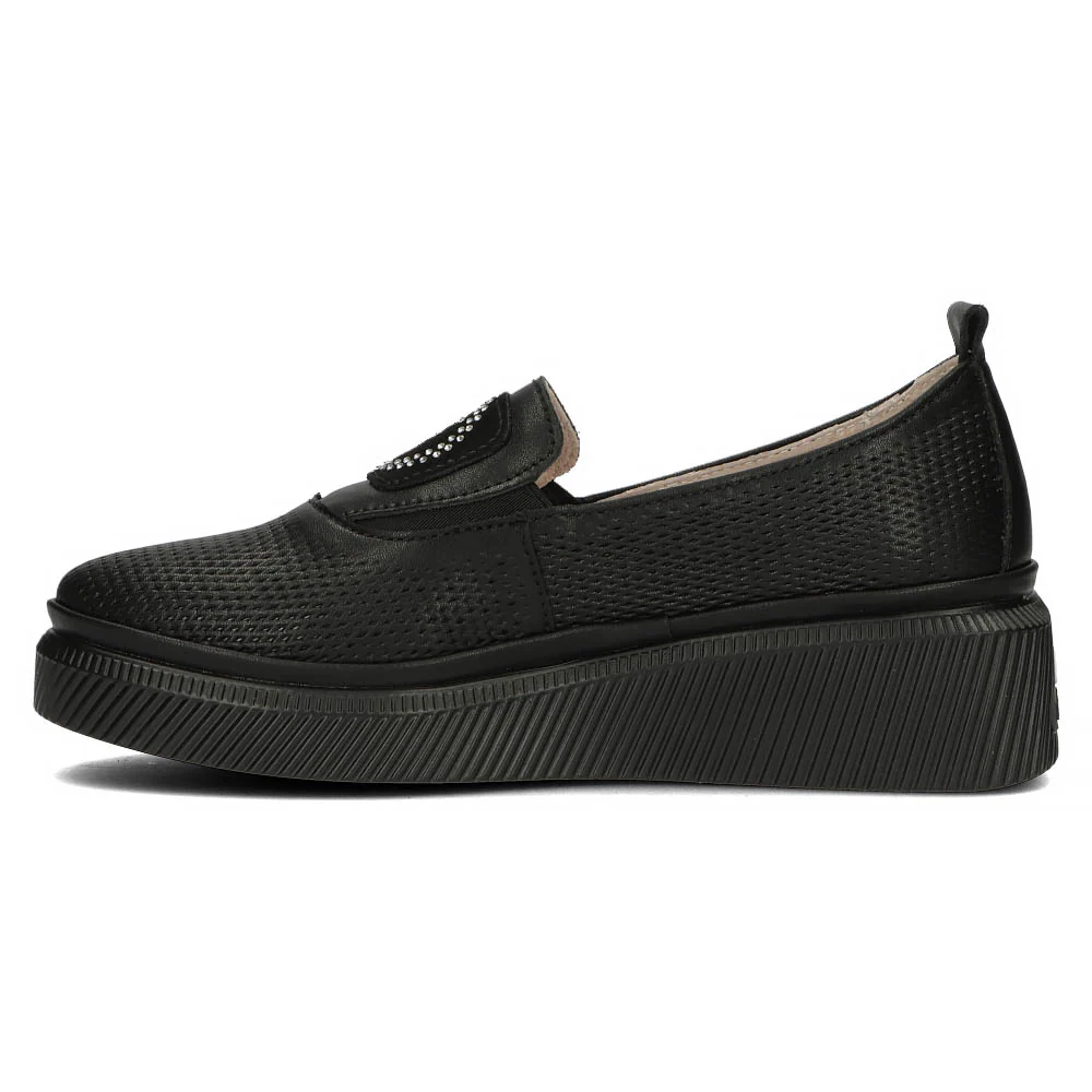 Pantofi dama din piele naturala neagra 13057 - Image 3