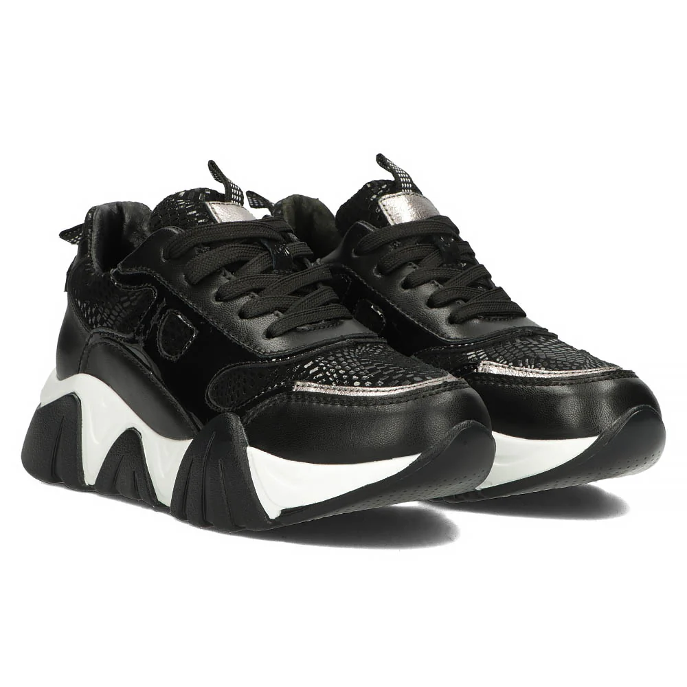 Pantofi dama din piele naturala neagra 13069 - Image 3