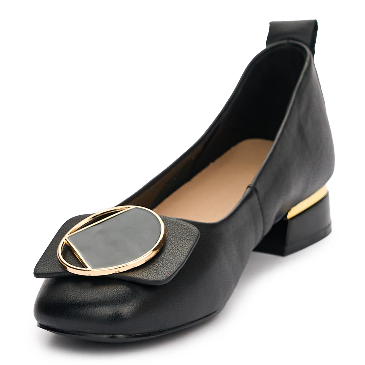 Pantofi dama din piele naturala neagra 13106 - Image 3