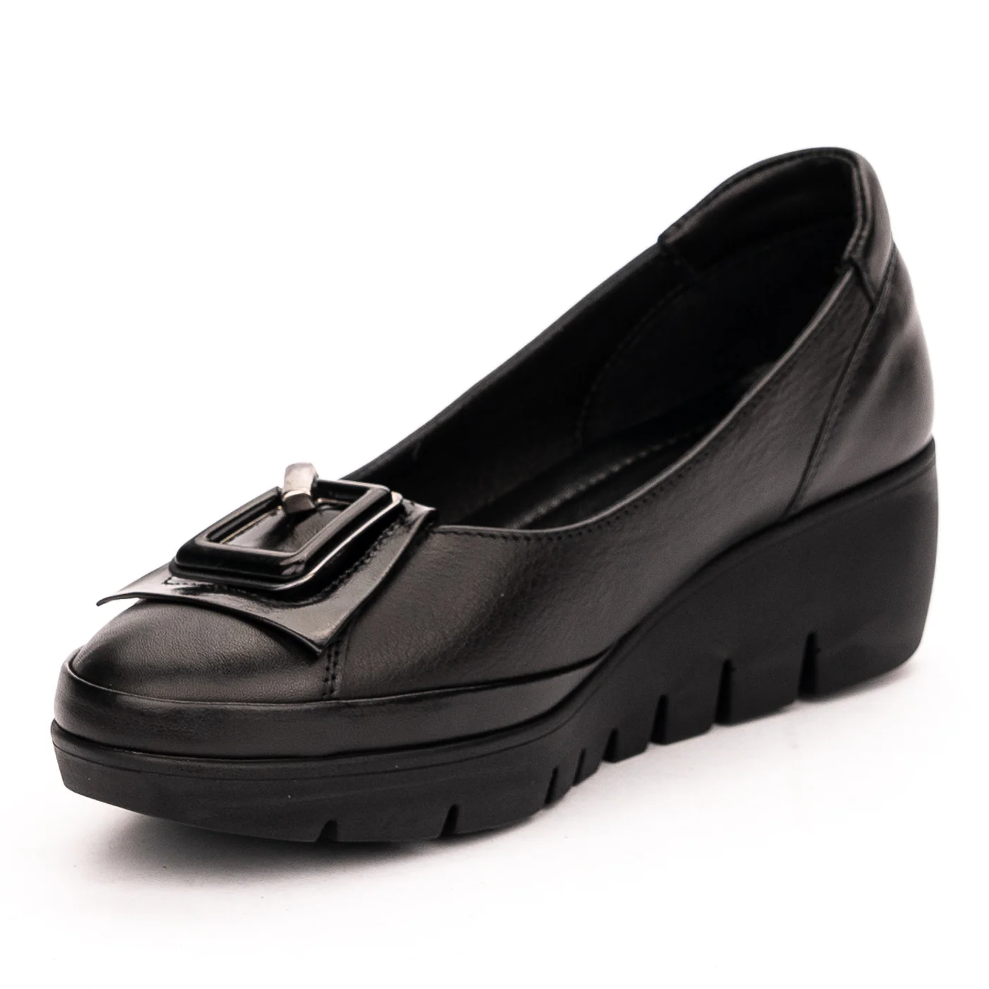 Pantofi dama din piele naturala neagra 13151 - Image 3