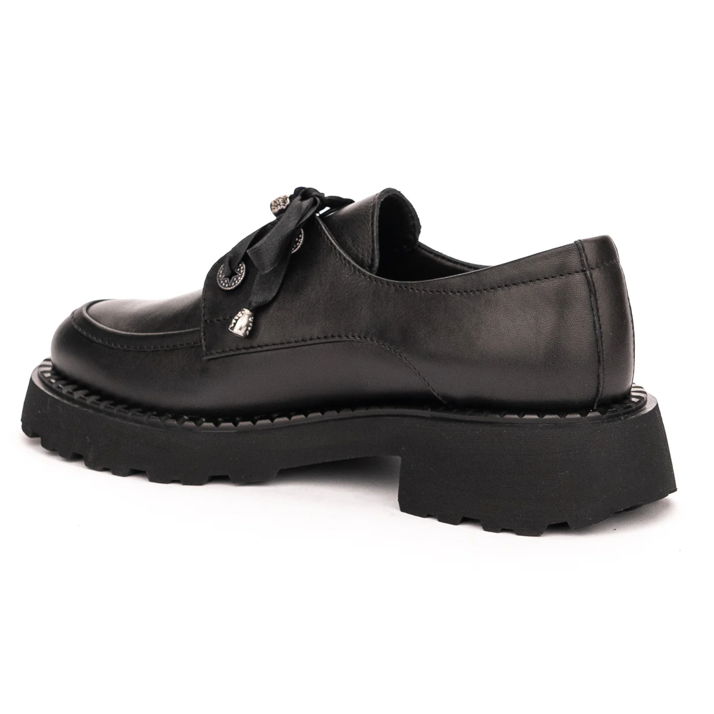 Pantofi dama din piele naturala neagra 13155 - Image 2