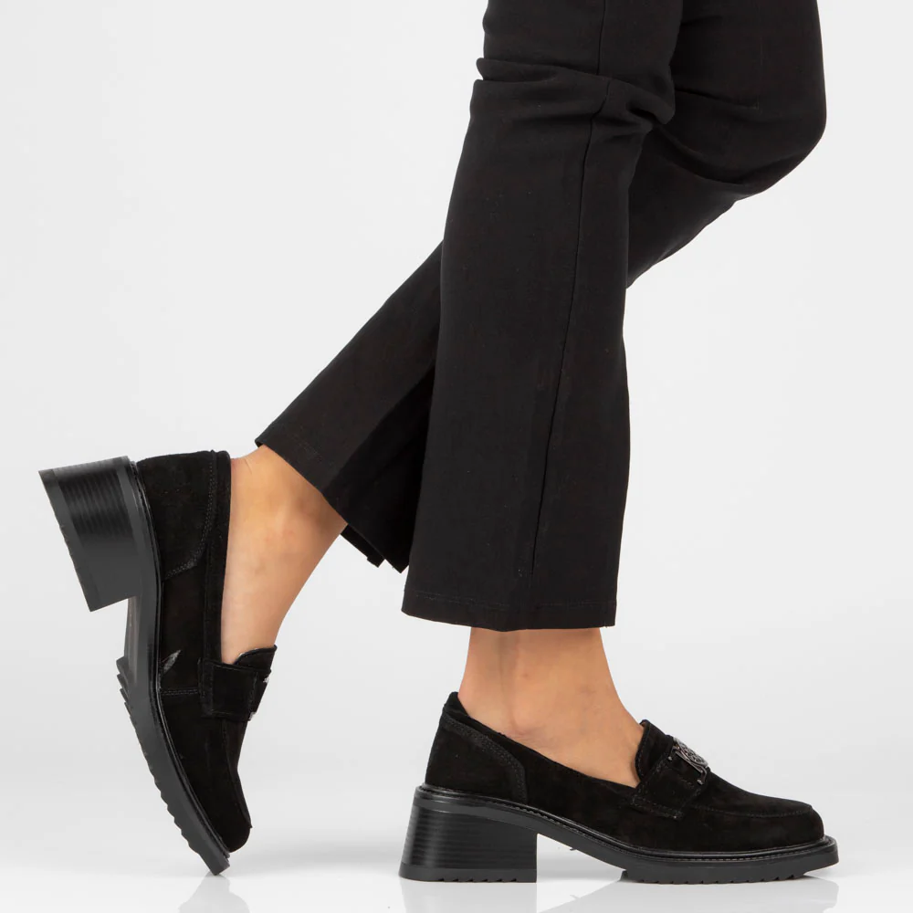 Pantofi dama din piele naturala neagra 13482 - Image 6
