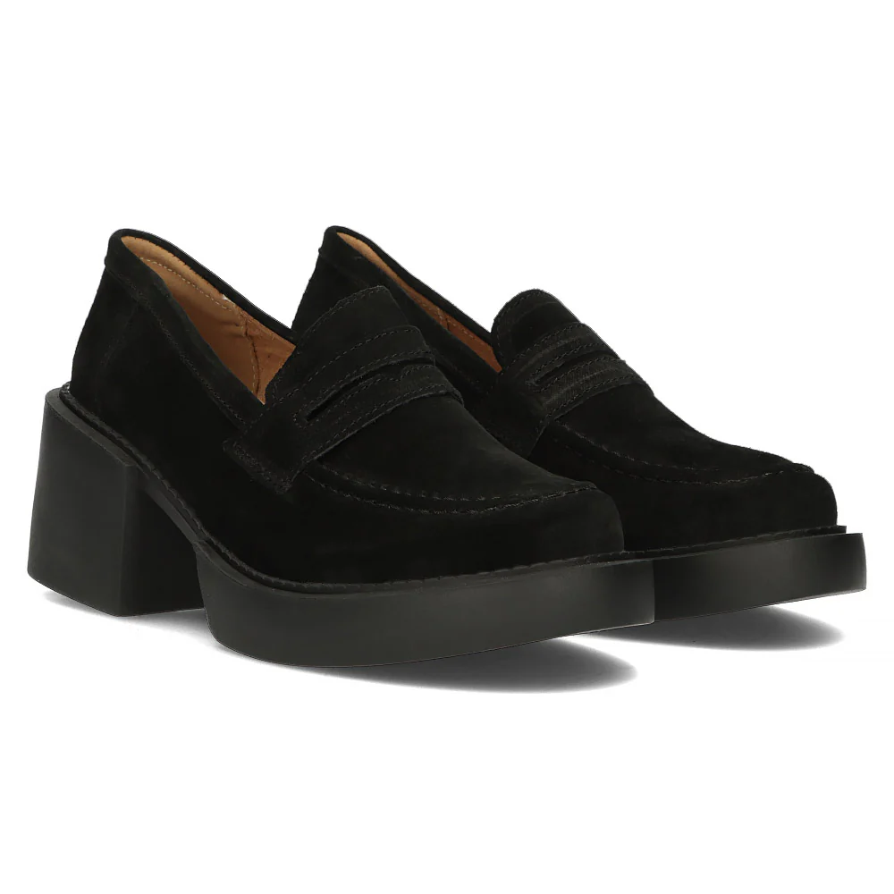 Pantofi dama din piele naturala neagra 13483 - Image 3