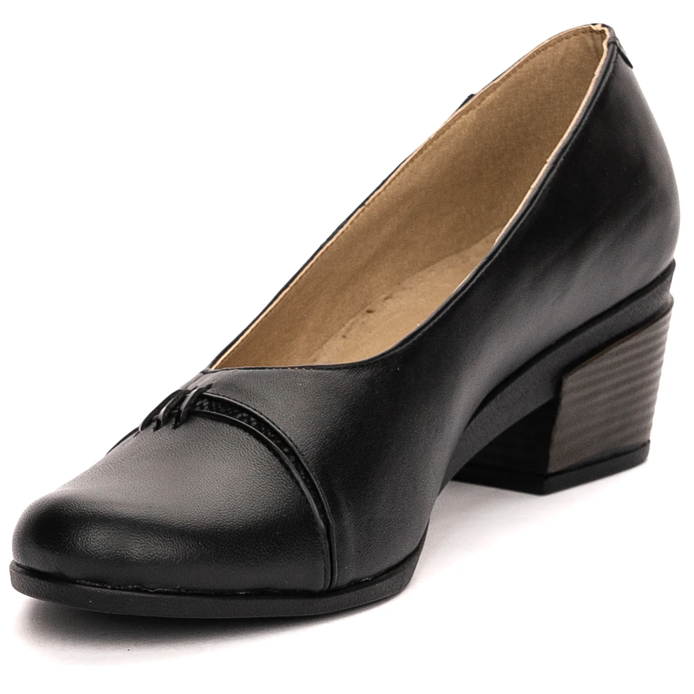 Pantofi dama din piele naturala neagra 13566 - Image 3