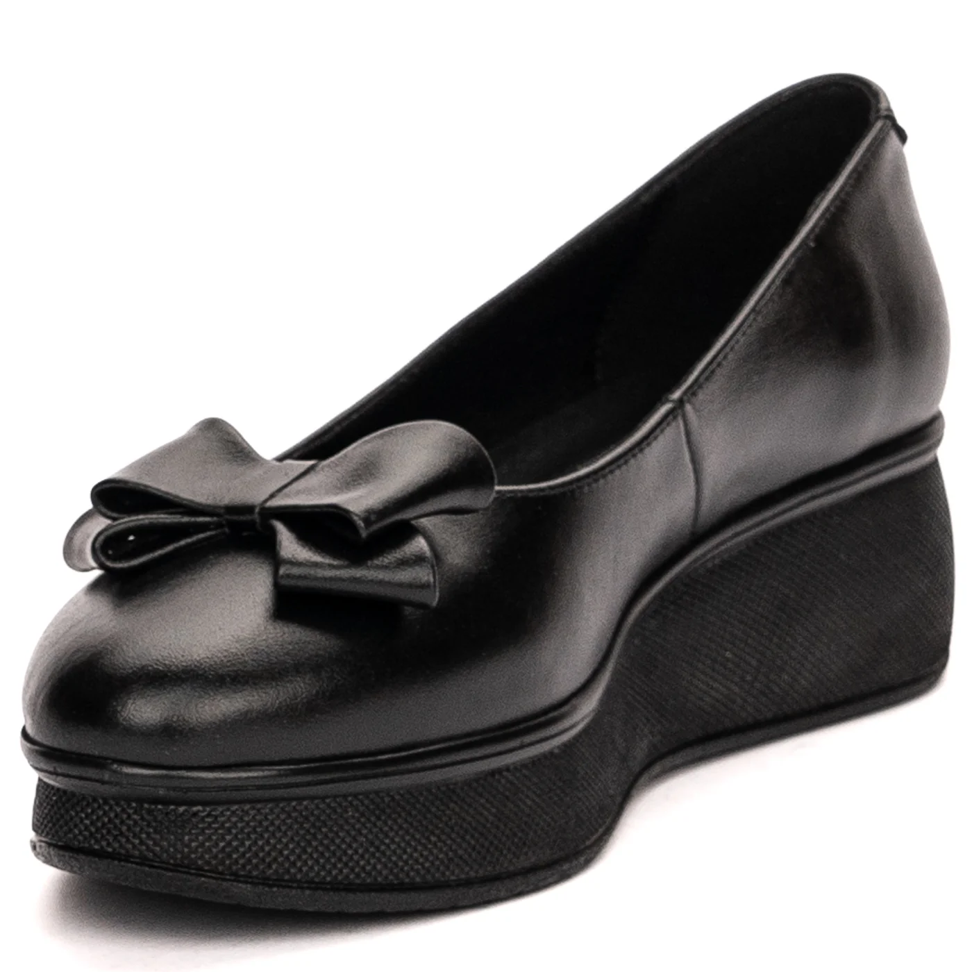 Pantofi dama din piele naturala neagra 13568 - Image 3