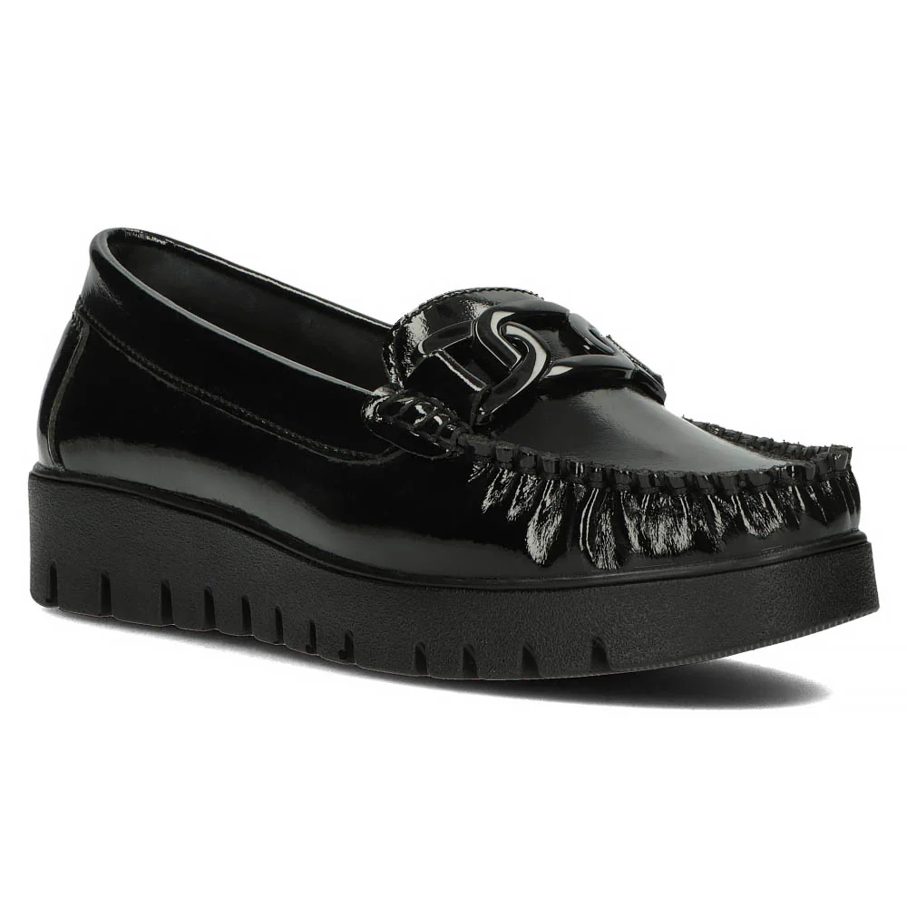 Pantofi dama din piele naturala neagra 13613 - Image 3