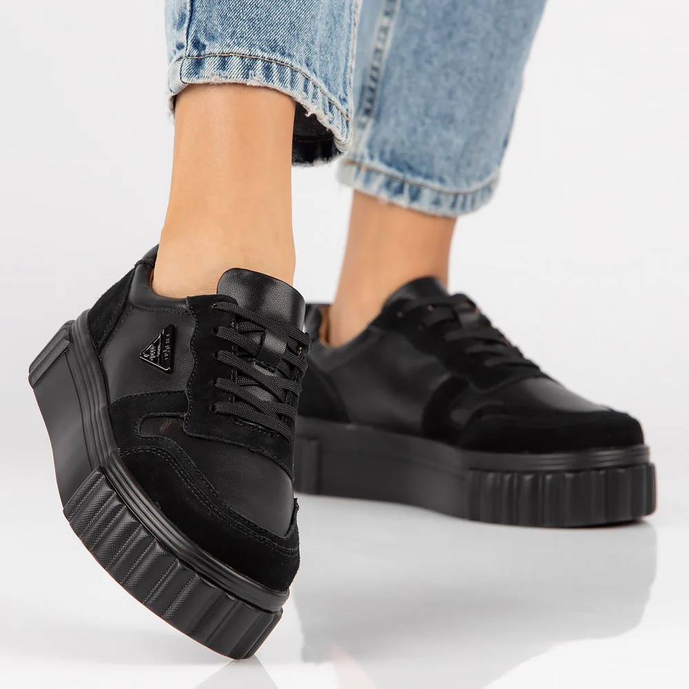 Pantofi dama din piele naturala neagra 13622 - Image 6