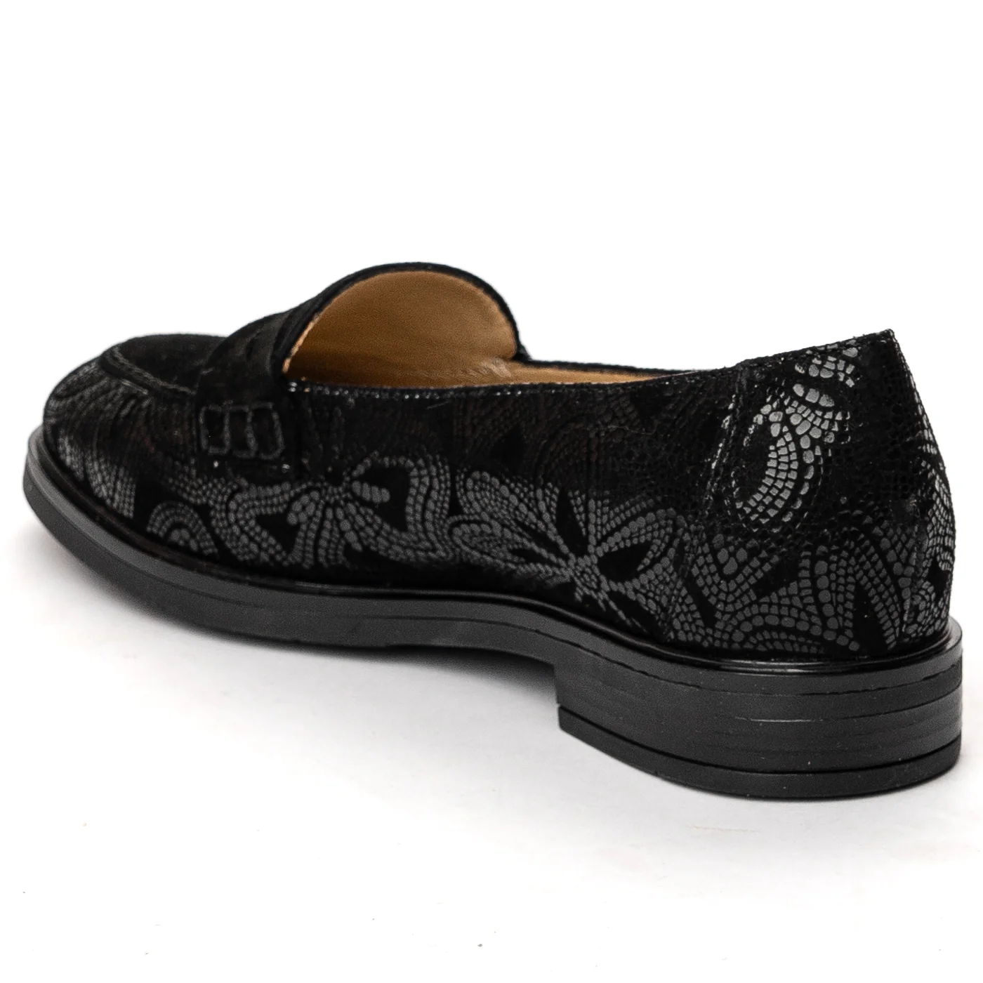 Pantofi dama din piele naturala neagra 13624 - Image 2