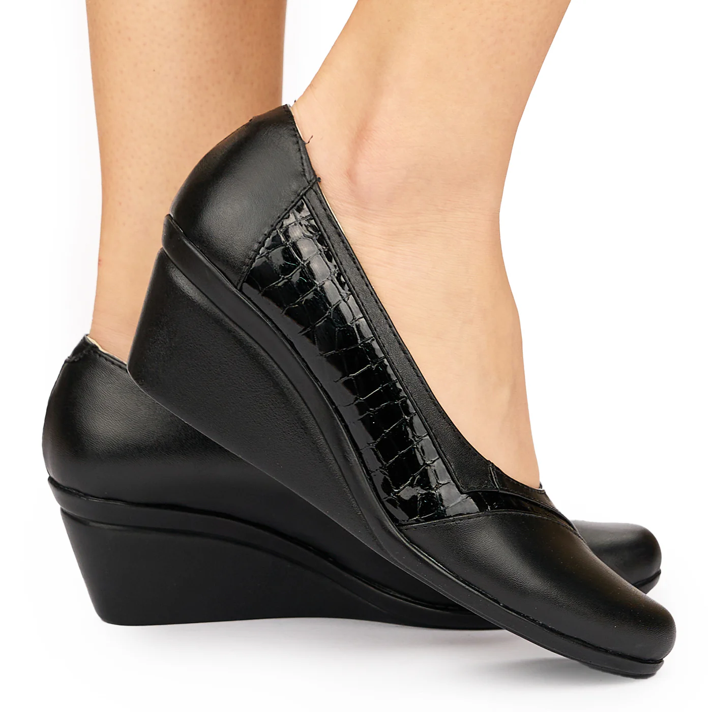 Pantofi dama din piele naturala neagra 1398