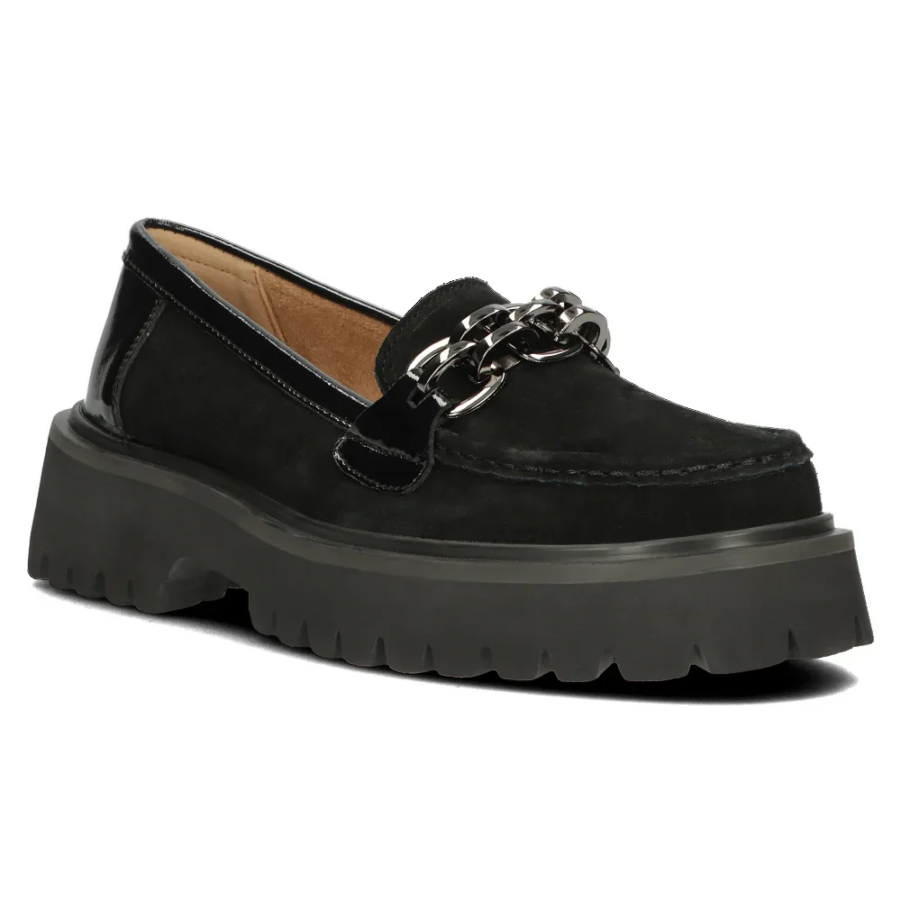 Pantofi dama din piele naturala neagra 14140 - Image 2