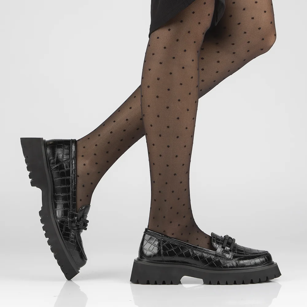 Pantofi dama din piele naturala neagra 14144 - Image 2