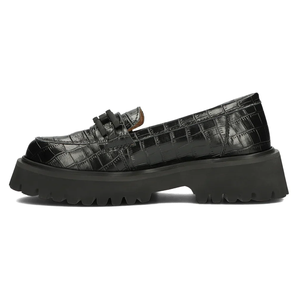 Pantofi dama din piele naturala neagra 14144 - Image 4