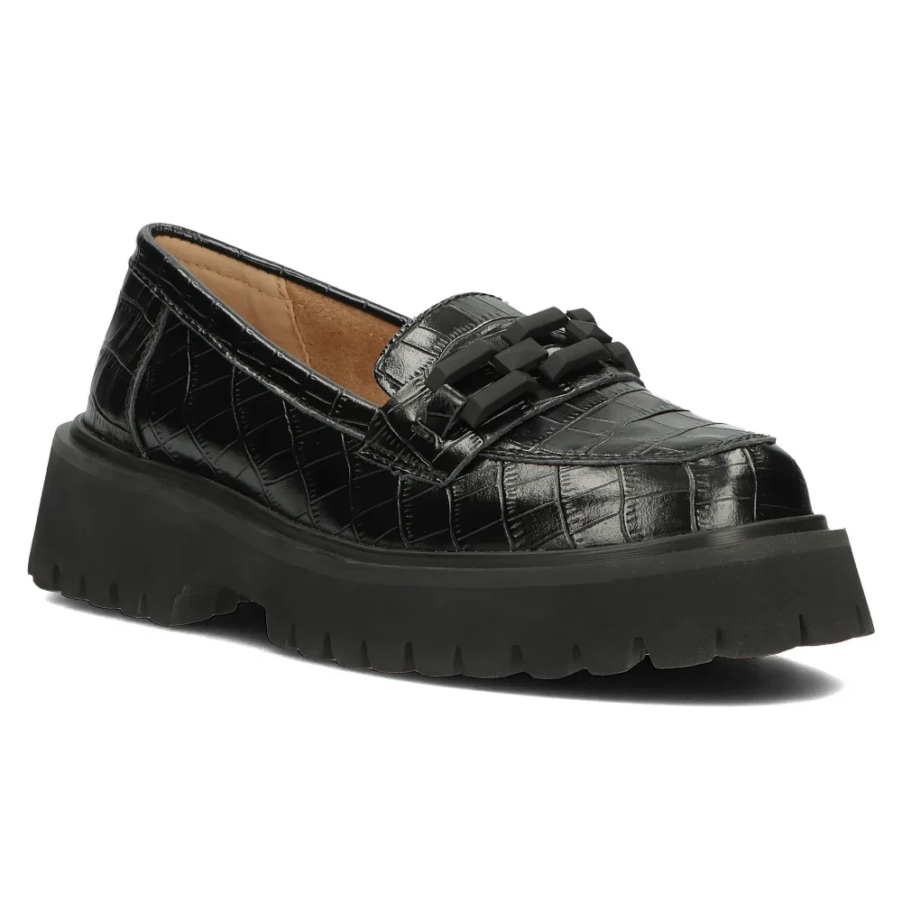 Pantofi dama din piele naturala neagra 14144 - Image 5