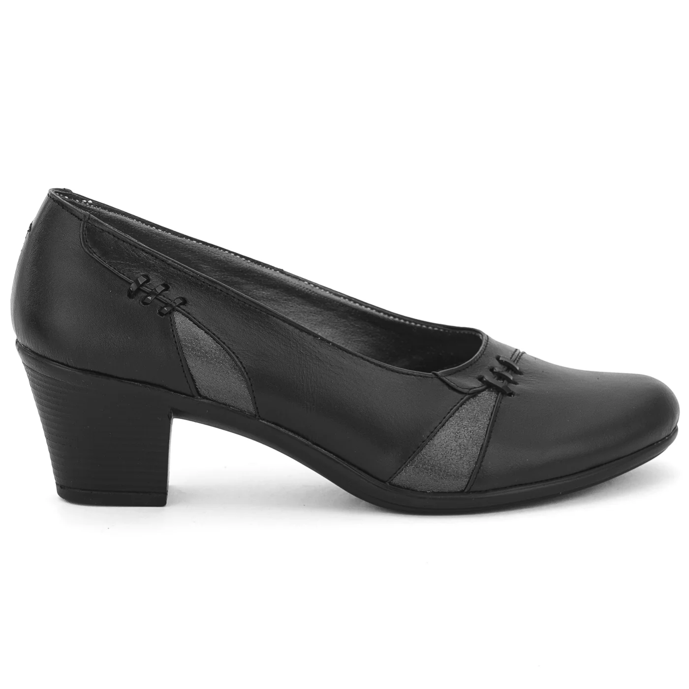 Pantofi dama din piele naturala neagra 14154