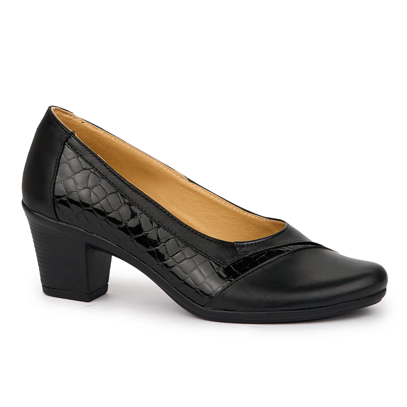 Pantofi dama din piele naturala neagra 14288