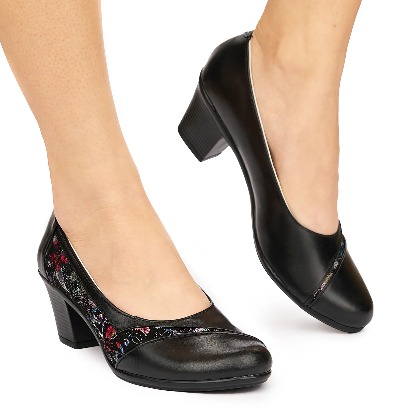 Pantofi dama din piele naturala neagra 1457 - Image 2